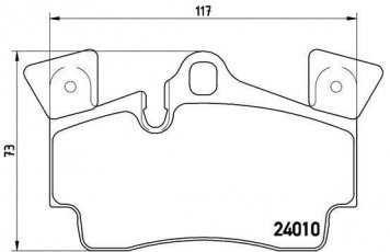 Купить P 85 088 Brembo Тормозные колодки задние Audi Q7 (3.0, 3.6, 4.1, 4.2, 5.9) подготовлено для датчика износа колодок