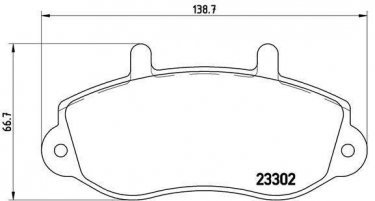 Купить P 68 025 Brembo Тормозные колодки передние Мовано (1.9, 2.2, 2.5, 2.8, 3.0) без датчика износа
