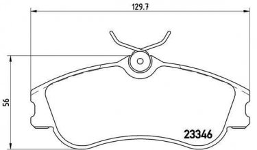 Купити P 61 069 Brembo Гальмівні колодки передні Peugeot 206 (1.6, 2.0) без датчика зносу