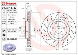 Тормозной диск 09.A448.21 Brembo фото 1