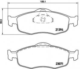 Купить P 24 037 Brembo Тормозные колодки передние Mondeo (1, 2) (1.6, 1.8, 2.0, 2.5) без датчика износа