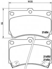 Купить P 49 016 Brembo Тормозные колодки передние Mazda 323 (BA, BG) (1.3, 1.5, 1.6, 1.7, 1.8) с звуковым предупреждением износа