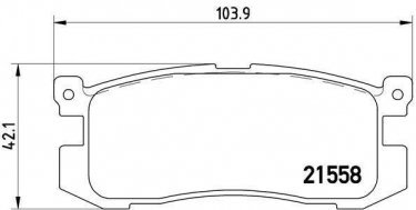 Купить P 24 025 Brembo Тормозные колодки задние Мазда 626 (1.6, 1.8, 2.0, 2.2) без датчика износа