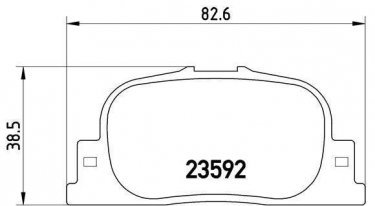 Купити P 83 063 Brembo Гальмівні колодки задні Lexus ES 3.0 без датчика зносу