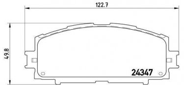 Купити P 83 086 Brembo Гальмівні колодки передні Ярис (1.0, 1.3, 1.4, 1.5) без датчика зносу