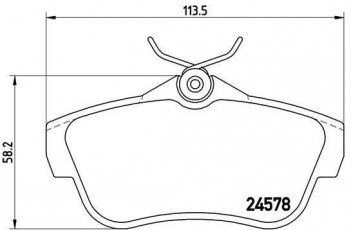 Купить P 61 095 Brembo Тормозные колодки задние Скудо (1.6 D Multijet, 2.0 D Multijet) без датчика износа