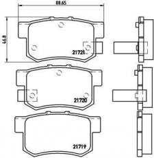 Купить P 28 022 Brembo Тормозные колодки  Акура  3.2 Type S с звуковым предупреждением износа