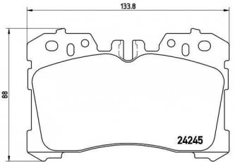 Купить P 83 075 Brembo Тормозные колодки  Lexus подготовлено для датчика износа колодок