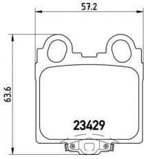 Купить P 83 045 Brembo Тормозные колодки задние Лексус ЖС (3.0, 4.0, 4.3) с звуковым предупреждением износа