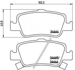 Купить P 83 080 Brembo Тормозные колодки задние Corolla (1.3, 1.4, 1.6, 1.8, 2.0) с звуковым предупреждением износа