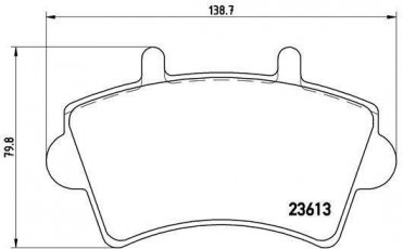 Купить P 59 039 Brembo Тормозные колодки передние Movano (1.9, 2.2, 2.5, 2.8, 3.0) без датчика износа