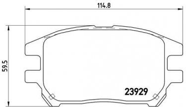Купити P 56 050 Brembo Гальмівні колодки передні Lexus RX (300, 300 AWD) без датчика зносу