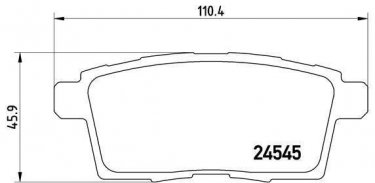 Купить P 49 041 Brembo Тормозные колодки задние CX-7 (2.2, 2.3, 2.5) без датчика износа