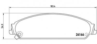 Купить P 11 017 Brembo Тормозные колодки передние Chrysler 300 (2.7, 3.0, 3.5, 5.7) с звуковым предупреждением износа