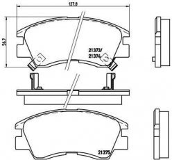 Купить P 54 008 Brembo Тормозные колодки передние L200 (1.6, 2.0, 2.4, 2.5, 2.6) с звуковым предупреждением износа