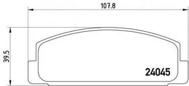 Купить P 49 036 Brembo Тормозные колодки задние Mazda 626 (1.6, 1.8, 2.0, 2.2) без датчика износа