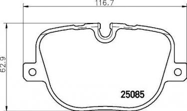 Купить P 44 025 Brembo Тормозные колодки задние Рендж Ровер (4.4 D, 5.0) подготовлено для датчика износа колодок