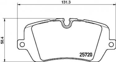 Купить P 44 021 Brembo Тормозные колодки задние Рендж Ровер (2.0, 3.0, 4.4, 5.0) подготовлено для датчика износа колодок