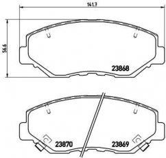 Купить P 28 035 Brembo Тормозные колодки передние Хонда СРВ (2.0, 2.2, 2.4) с звуковым предупреждением износа