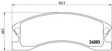Купити P 37 008 Brembo Гальмівні колодки передні Гранд Черокі (2.7, 4.0, 4.7) с звуковым предупреждением износа