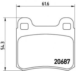 Купить P 50 013 Brembo Тормозные колодки задние Mercedes 190 W201 (E 2.3-16, E 2.5-16) без датчика износа