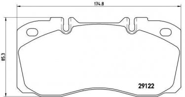 Купить P A6 025 Brembo Тормозные колодки  Дейли (2.3, 3.0) подготовлено для датчика износа колодок