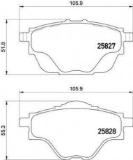 Купить P 61 124 Brembo Тормозные колодки задние Citroen C4 (1.2, 1.6, 2.0) без датчика износа