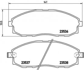 Купити P 30 010 Brembo Гальмівні колодки передні Hyundai H1 (2.4, 2.5, 2.6) с звуковым предупреждением износа
