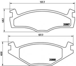 Купить P 85 012 Brembo Тормозные колодки передние Ибица (1.4, 1.6, 1.8, 1.9) без датчика износа