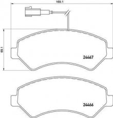 Купить P 61 118 Brembo Тормозные колодки передние Boxer (2.0, 2.2, 3.0) с датчиком износа