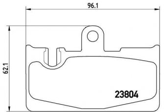 Купить P 83 059 Brembo Тормозные колодки задние Лексус ЛС 430 подготовлено для датчика износа колодок