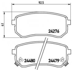 Купить P 30 033 Brembo Тормозные колодки задние Hyundai i10 (1.0, 1.1, 1.2) с звуковым предупреждением износа