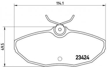 Купить P 36 013 Brembo Тормозные колодки задние S-Type (2.5, 2.7, 3.0, 4.0, 4.2) без датчика износа