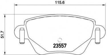 Купить P 24 059 Brembo Тормозные колодки задние Mondeo 3 (1.8, 2.0, 2.5, 3.0) без датчика износа