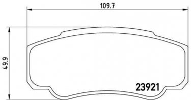 Купити P 23 093 Brembo Гальмівні колодки задні Jumper (1.9, 2.0, 2.2, 2.4, 2.8) без датчика зносу