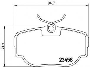 Купити P 44 009 Brembo Гальмівні колодки задні Discovery (2.5 Td5, 4.0, 4.0 V8) без датчика зносу