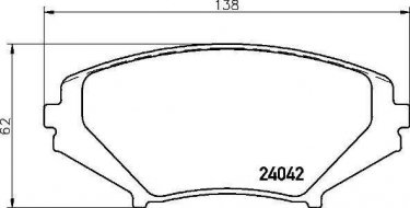 Купити P 49 034 Brembo Гальмівні колодки  Mazda без датчика зносу