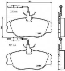Купити P 23 061 Brembo Гальмівні колодки передні Скудо (1.6, 1.9, 2.0) з датчиком зносу