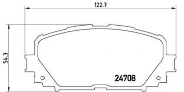 Купить P 83 101 Brembo Тормозные колодки передние Ярис (1.0, 1.3, 1.8) без датчика износа