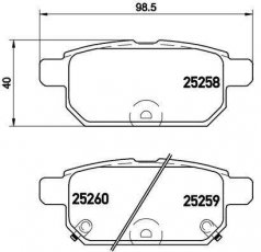 Купить P 79 029 Brembo Тормозные колодки задние Suzuki SX4 (1.0, 1.4, 1.6) с звуковым предупреждением износа