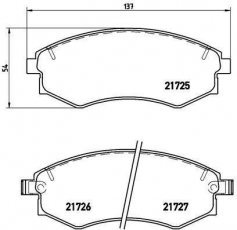 Купить P 30 022 Brembo Тормозные колодки передние Lantra (1.5, 1.6, 1.8, 1.9, 2.0) с звуковым предупреждением износа