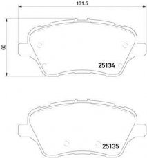 Купить P 24 151 Brembo Тормозные колодки передние Фиеста 6 (1.0, 1.2, 1.4, 1.5, 1.6) без датчика износа