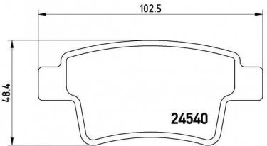 Купить P 61 085 Brembo Тормозные колодки задние Citroen C4 Picasso (1.6, 1.7, 2.0) без датчика износа