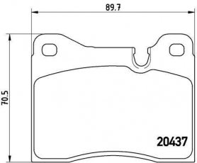 Купить P 06 003 Brembo Тормозные колодки передние BMW E28 M5 подготовлено для датчика износа колодок