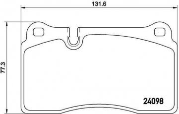Купить P 85 116 Brembo Тормозные колодки передние Audi A3 RS3 quattro подготовлено для датчика износа колодок