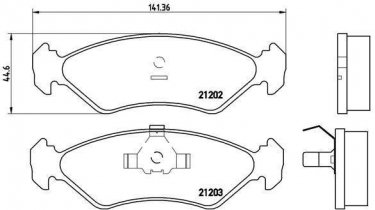 Купить P 24 028 Brembo Тормозные колодки передние Фиеста (1.3, 1.8 D) без датчика износа
