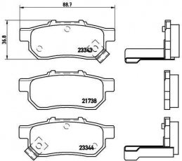 Купить P 28 025 Brembo Тормозные колодки передние Mazda 626 2.0 GLX с звуковым предупреждением износа