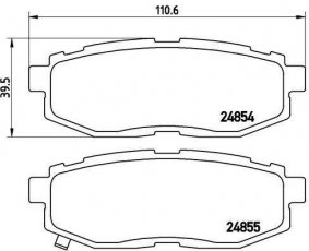 Купить P 78 018 Brembo Тормозные колодки задние Legacy (2.5 GT, 2.5 GT AWD) с звуковым предупреждением износа