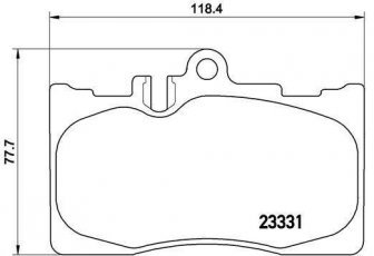 Купить P 83 058 Brembo Тормозные колодки передние Lexus LS 430 подготовлено для датчика износа колодок