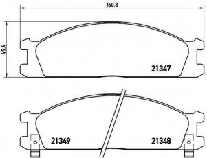 Купить P 24 026 Brembo Тормозные колодки передние Terrano (2.4, 2.7, 3.0) с звуковым предупреждением износа